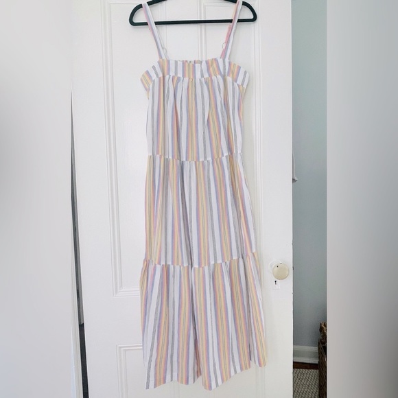 NWOT Label Of Love Striped Cotton Tiered Midi/Maxi Dress - Small - Picture 4 of 9
